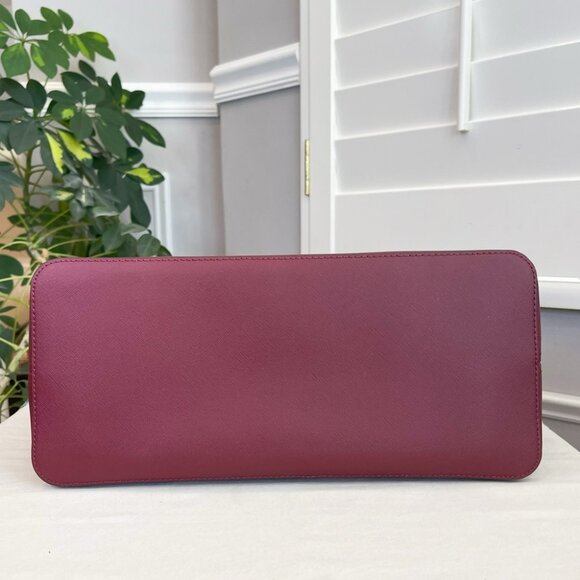 Michael Kors Large Jet Set Burgundy Safianno Leather with Gold Hardware - Picture 7 of 10